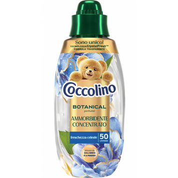 Coccolino Botanical кондиціонер для прання концентрований Freschezza Celeste пачулі, сандал та евкаліпт 750 мл (50 прань) 783 фото