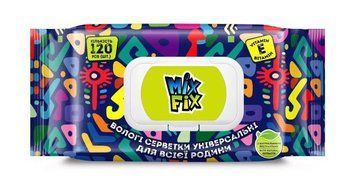 Вологі серветки "MIX FIX" універсальні 120 шт 666 фото