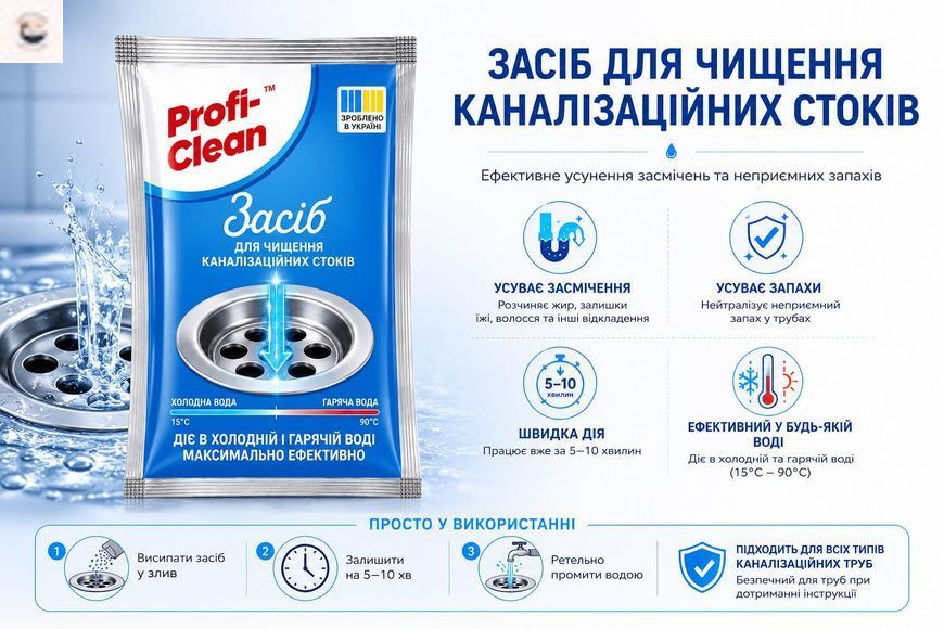 Profi-Clean засіб для чищення труб 60г 820 фото